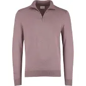 Profuomo Pull Demi-Zip Luxury Basic Rose taille XL