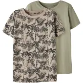 TWO SOON T-Shirt brocart / vert / noir
