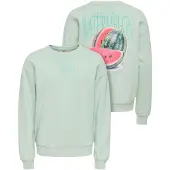ONLY GIRLS Sweat-shirt 'KOGPhilea' menthe / vert foncé / melon