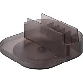 Yamazaki Flache drehbare Kühlschrank-Ablage mit Fächern TOWER, Organisateurs de cuisine, Noir