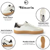 Tamaris Baskets basses noir / blanc / blanc cassé