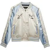 Superdry Veste mi-saison 'SUIKAJAN' crème / bleu clair / rose / noir
