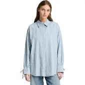 Tom Tailor DENIM Chemisier bleu clair / rouge / noir / blanc