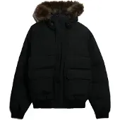 Superdry pour homme. M5012363A Veste Everest à capuche, noire (XXL), Casuel, Polister recyclé