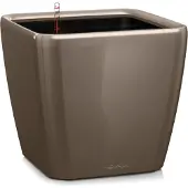 Lechuza Pot Quadro Premium Ls 21 - Kit Complet, Taupe Brillant 21 Cm
