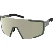 SCOTT - Lunettes de soleil - Shield Kaki Green Amp White Chrome S2 - Noir