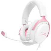 HyperX Cloud III Casque Gamer Filaire - Blanc/Rose (PC, PS5, Xbox Series X/S)