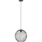 Eglo Suspension Almanzora, luminaire suspendu à une ampoule, idéal pour une table à manger, en métal noir et cuivre, pour salle à manger, culot E27, diamètre 32 cm