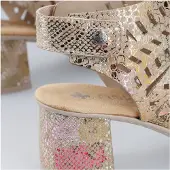 Rieker Sandales marron / or / rose / noir
