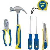 Kinzo set d'outils 6pcs. outillage ménager bleu jaune