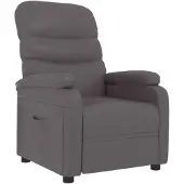 vidaXL Fauteuil relax gris similicuir