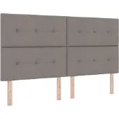 vidaXL Tête de lit LED avec bandes lumineuses LED Taupe 180 cm Tissu