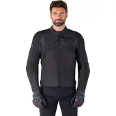 Alpinestars T-Jaws V4, veste textile imperméable ,Noir/Noir ,4XL