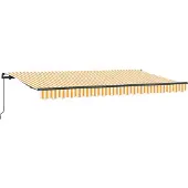 vidaXL Store rétractable jaune 400 x 200 cm Tissu