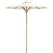 vidaXL Parasol de jardin , blanc crème, Ø 180 x 230 cm, en bambou