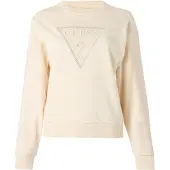 GUESS pour femme. W6GQ09K3183 Sweat Triangle blanc crème (M), Casuel, Coton