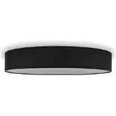 Smartwares Plafonnier avec abat-jour en tissu noir 60cm textile Lampe de plafond abat-jour en tissu