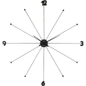 Kare Horloge murale Umbrella noire