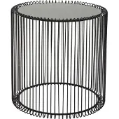 Kare design Tables d'appoint rondes Wire noires set de 2