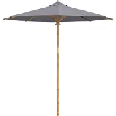 vidaXL Parasol de jardin , gris foncé, Ø 240 x 260 cm, en bambou