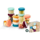 BabyMoov Set de 8 bols en verre x 100ml / 220 ml,