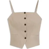 HUGO Top Slim style gilet à rayures tennis brillantes