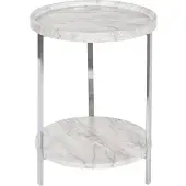 DKD Home Decor Table d'appoint - DKD HOME DECOR - Modèle Standard - Métal et MDF - Blanc - 40x40x53 cm