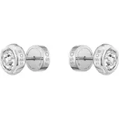 HUGO BOSS Boucles d’oreilles puces argentées avec centre en cristal