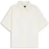 BOSS pour femme. 50559261 Chemise Bisenas blanche (S), Casuel, Fête, Lin, Classique, Manche courte
