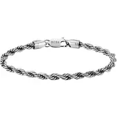 HUGO BOSS Bracelet à chaîne argentée à maille corde