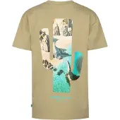 Petrol Industries T-Shirt bleu / orange / noir