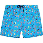 Hom Shorts de bain ' Beach Boxer Lido ' bleu / bleu clair
