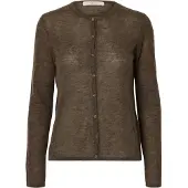 Selected À Manches Longues Cardigan Femme Marron XL