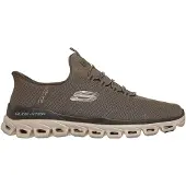SKECHERS pour homme. 233010 Slip-ins Glide Step Noxus pantoufles marron verdâtre (46), Plat, Lacets, Casuel