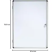 BI-Office Vitrine d'affichage VT620109150 intérieur magnétique 72x67.4cm