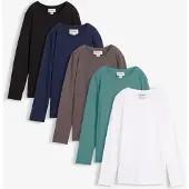 Bonprix Lot de 5 T-shirts manches longues coton