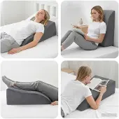 vidaXL Coussin Pour Jambes Gris 68 X 40 X 18 Cm