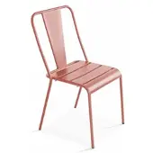 Oviala Chaise de jardin en métal argile - Dieppe