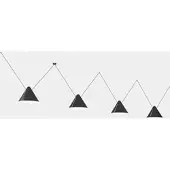 LedsC4 Super Attic Quadruple Suspension 1.25 m | Centered