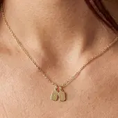 Yoursurprise Collier initiale - Rectangle - Or - 2 pièces