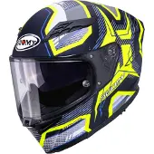 Suomy Stellar 2 Blackstar, casque intégral ,Bleu Foncé/Jaune/Gris ,XL