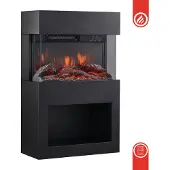 KAMINIO Cheminée électrique Henri 48x75 cm 2000 Watt noir