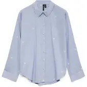 Vero Moda Chemisier 'VMOdona' bleu clair / blanc