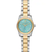 Michael Kors Lexington, Or, Bleu, Turquoise, Argent, (Montre analogique, 26 mm)