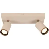 Lucide Projecteur de plafond Regina 2-taupe clair avec brun café