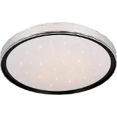REALITY IMPORT Plafonnier LED, métal, noir, effet Starlight, D 39cm