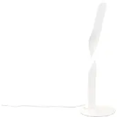 TRIO Lampe de table LED, blanc, interrupteur à cordon, H 40,5 cm