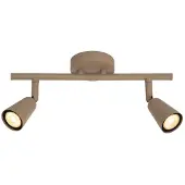 Lucide Projecteur de plafond Tiana Taupe 2 clairs