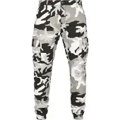 Urban Classics Pantalon cargo gris / noir / blanc