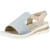 Ara Sandales à lanières crème / bleu clair / blanc